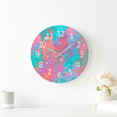 Oeuvre spatiale Abstraite | Horloge murale (Maison)