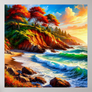 Œuvres d'art de paysages côtiers pour décoration i