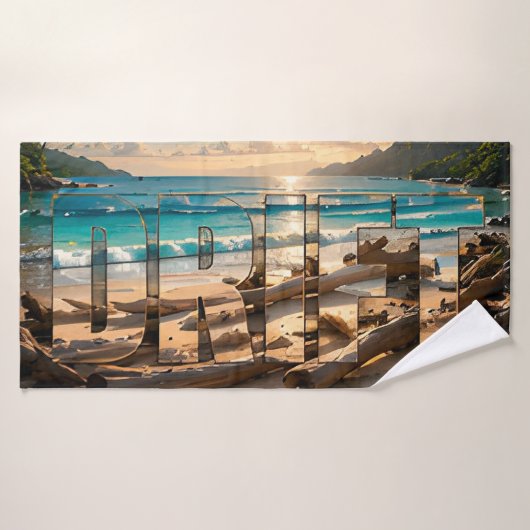 Œuvres d'art éditoriales de luxe côtier Drift (Serviette de bain)