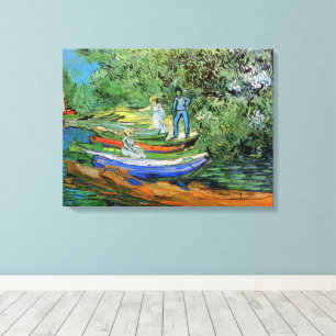 Oever van de Oise bij Auvers van Vincent van Gogh Canvas Afdruk