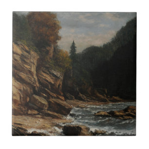 Oever van het Meer van Genève – Gustave Courbet Tegeltje