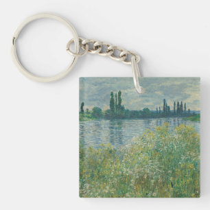 Oevers van de Seine door Claude Monet Sleutelhanger