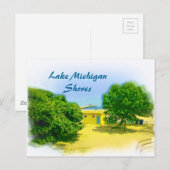 Oevers van het Chicago-strand Briefkaart (Voorkant / Achterkant)