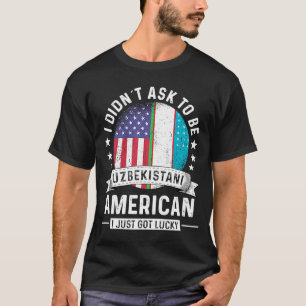 Oezbeekse Amerikaanse patriot Groene Humor Vlag T-shirt