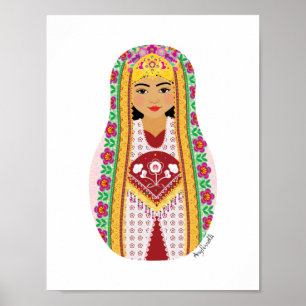 Oezbeekse Matryoshka Poster