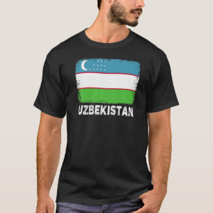 Oezbeekse vlag steunt Oezbeekse bevolking Vrouwen T-shirt
