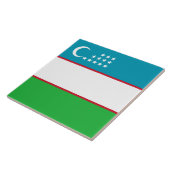 Oezbeekse vlag tegeltje (Zijkant)