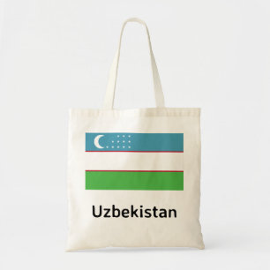 Oezbeekse vlag tote bag