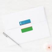 Oezbeekse vlaggen vierkante sticker (Envelop)