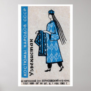 Oezbeekse vrouw - Luciferdoosje Print - Esthetisch
