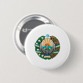 Oezbeekse wapenschild ronde button 5,7 cm (Voorkant /achterkant)