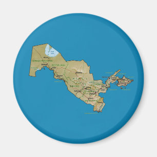 Oezbekistan kaartmagneet magneet