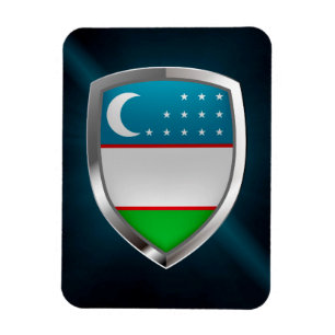 Oezbekistan Metallic Emblem Magneet