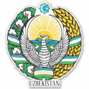Oezbekistan Nationaal embleem Patriottisch Sticker