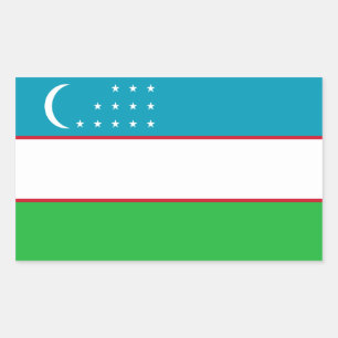 Oezbekistan/Oezbeekse/Oezbeekse vlag Rechthoekige Sticker