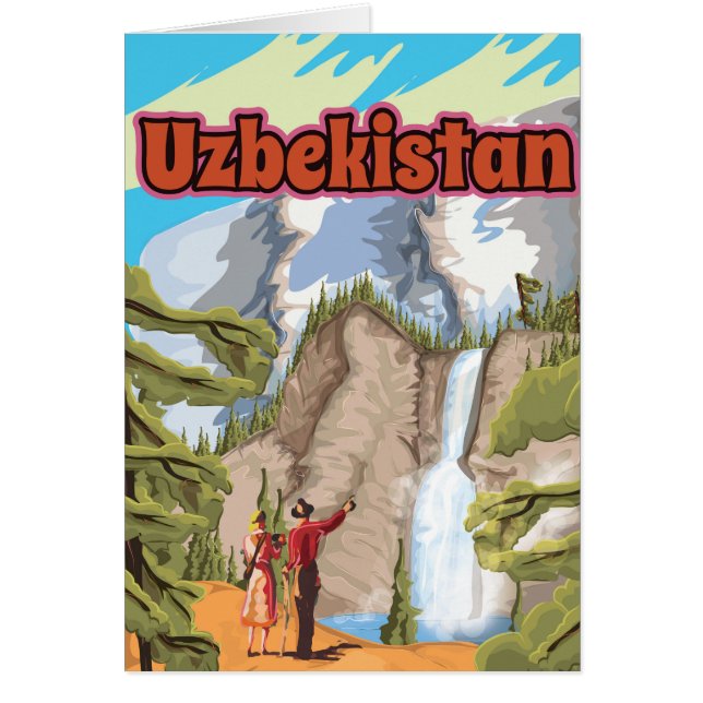 Oezbekistan - poster voor het reizen van tenten (Voorkant)