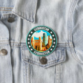 Oezbekistan Ronde Button 7,6 Cm (In situ)
