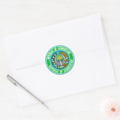 Oezbekistan - Ronde Embleem Ronde Sticker (Envelop)