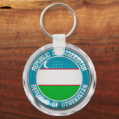 Oezbekistan - Ronde Embleem Sleutelhanger (Voorkant)