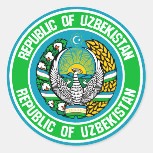 Oezbekistan - Ronde Embleem Sticker