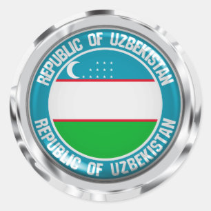 Oezbekistan - Ronde Embleem Sticker