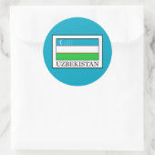 Oezbekistan Ronde Sticker (Tas)
