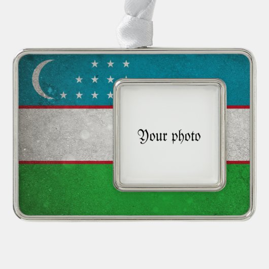 Oezbekistan Verzilverd Kader Ornament (Voorkant)