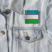 Oezbekistan Vierkante Button 5,1 Cm (In situ)