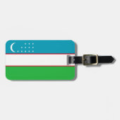 Oezbekistan vlag bagagelabel (Voorkant horizontaal)