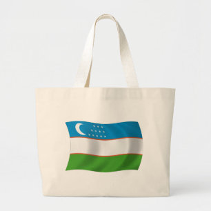 Oezbekistan Vlag Boodschappentas Grote Tote Bag