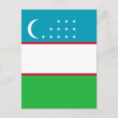 Oezbekistan vlag briefkaart (Voorkant)