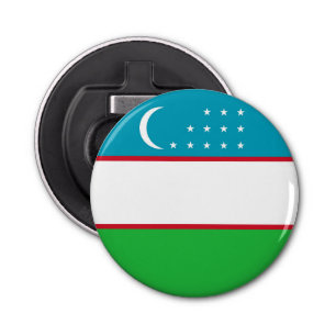 Oezbekistan vlag button flesopener