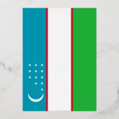 Oezbekistan vlag folie uitnodiging (Achterkant)