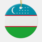 Oezbekistan vlag keramisch ornament (Voorkant)