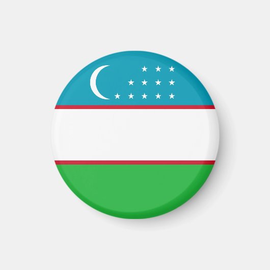 Oezbekistan vlag magneet (Voorkant)