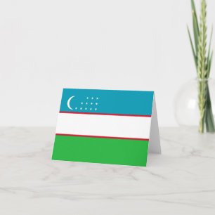 Oezbekistan vlag notitiekaartje
