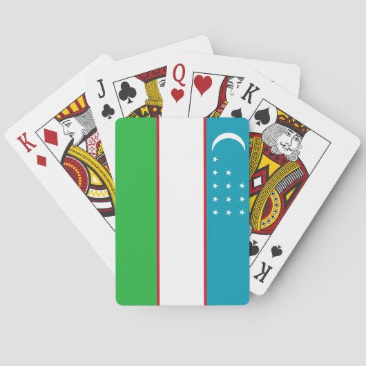 Oezbekistan vlag pokerkaarten (Achterkant)