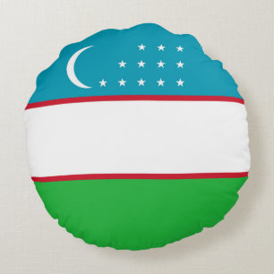 Oezbekistan vlag rond kussen