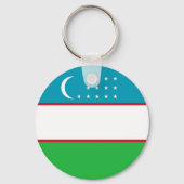 Oezbekistan vlag sleutelhanger (Voorkant)