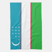 Oezbekistan vlag theedoek (Verticaal)