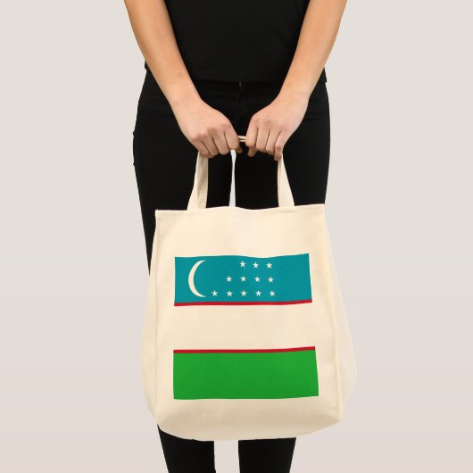 Oezbekistan vlag tote bag (Voorkant (product))