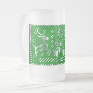 Oezeltrui gordels kerst groen matglas bierpul