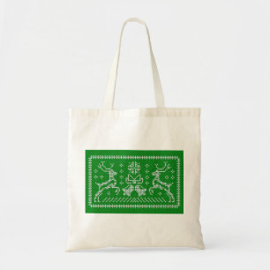 Oezeltrui gordels kerst groen tote bag