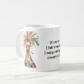 Of Course I Talk to Myself Rooster Cute Koffiemok (Voorkant links)