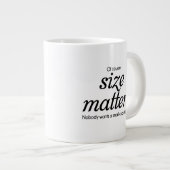 Of Course size matters Coffee Mug Extra Grote Beker (Voorkant rechts)