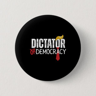 Of democratie grappige Trump haarband Ronde Button 5,7 Cm