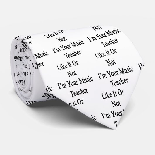 Of ik wel of niet jouw muziekleraar ben stropdas (Opgerold)