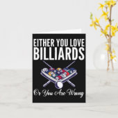 Of je houdt van biljart of je bent verkeerd pool b kaart (Gele Bloem)