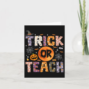 Of leer grappige leraren Halloween Ghost Kaart