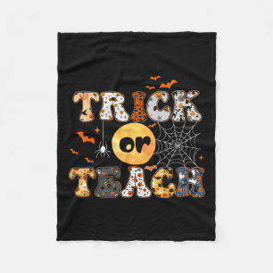 Of leer groovy leraar Halloween Retro Floral Gho Fleece Deken